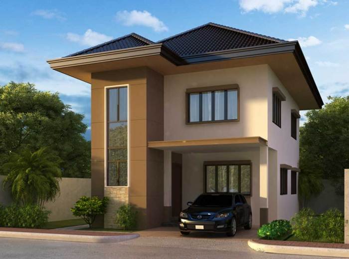 Desain rumah minimalis 2 lantai bagian belakang