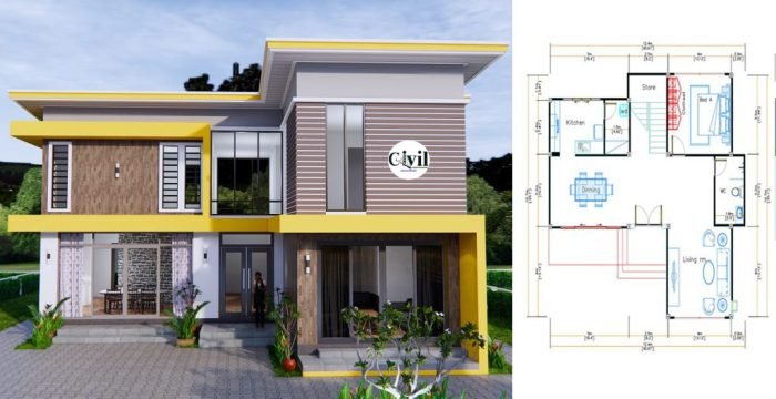 Desain rumah 4x12 meter 1 lantai