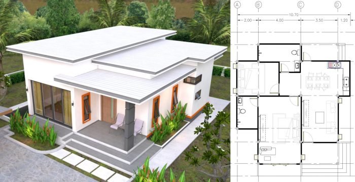 Roof flat concrete plans house modern story houses small courtyard ideas open contemporary pool bungalow