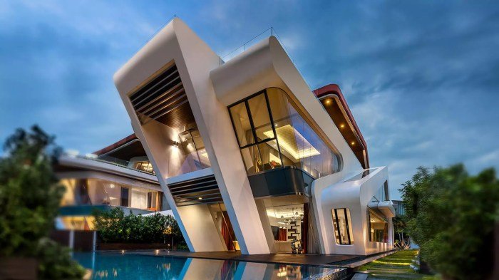 Desain rumah villa
