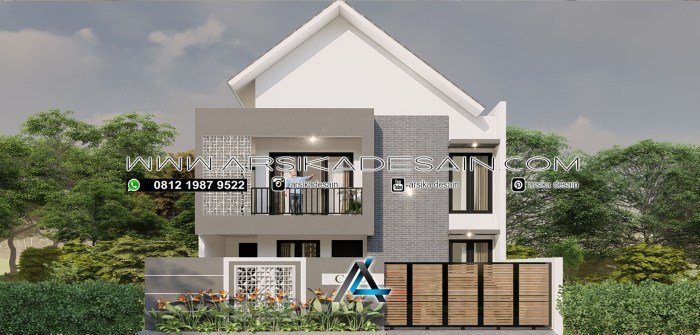 Desain rumah ukuran 8 x 16 m