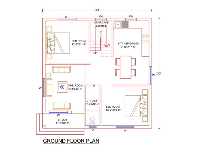 Desain rumah 2 lantai bawah toko
