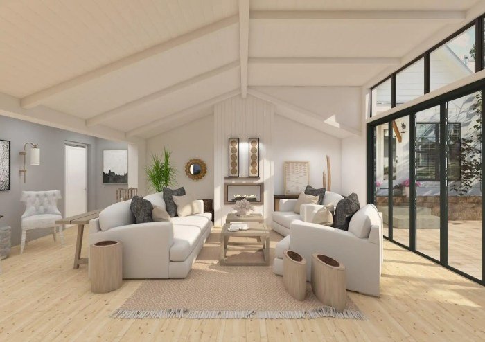 Lahan melebar desain rumah melebar ke samping