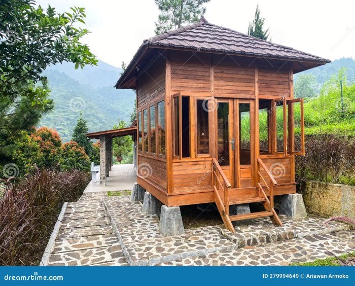 Desain rumah panggung kayu