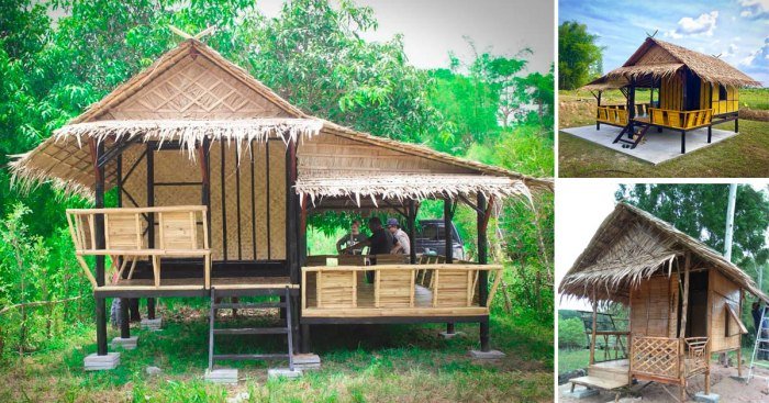 Desain rumah bambu
