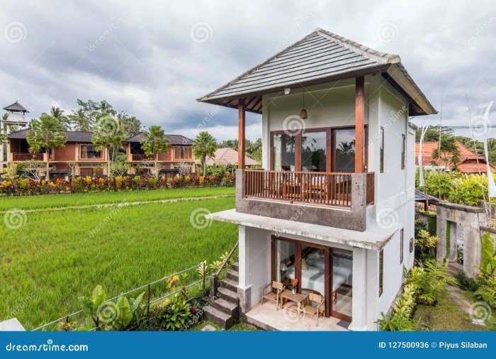 Desain rumah di tengah sawah