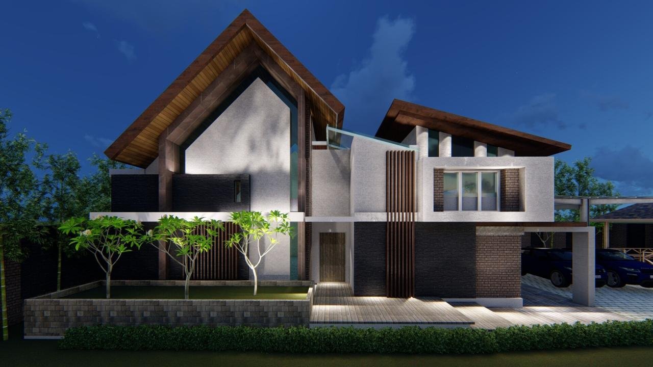 Desain rumah minimalis tropis