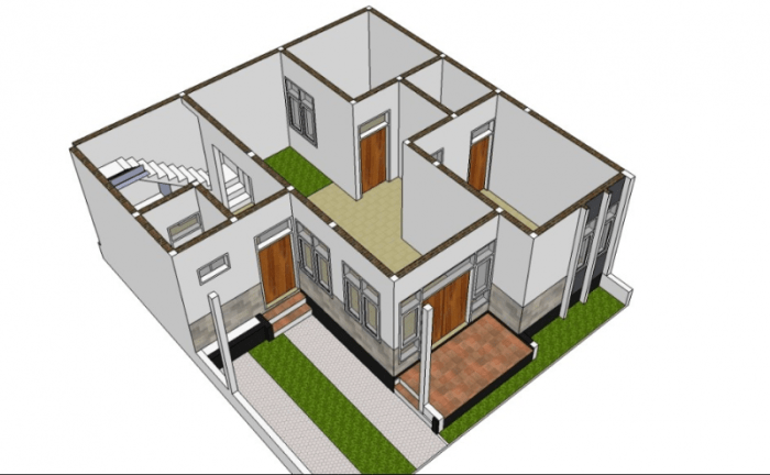 Desain rumah ukuran 8 x 10 meter
