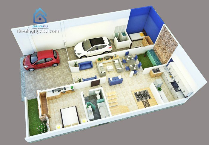 Desain rumah 10x15 2 lantai