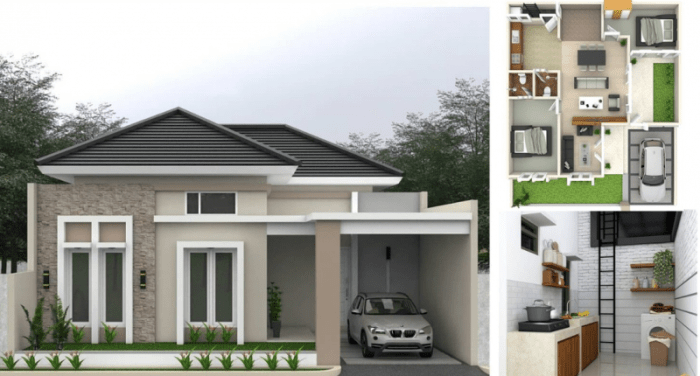 Denah rumah lahan 12x10 ukuran ide lantai sae gambar Desain rumah 10 x 12