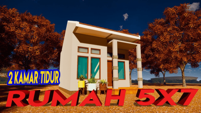 Desain rumah ukuran 5x7