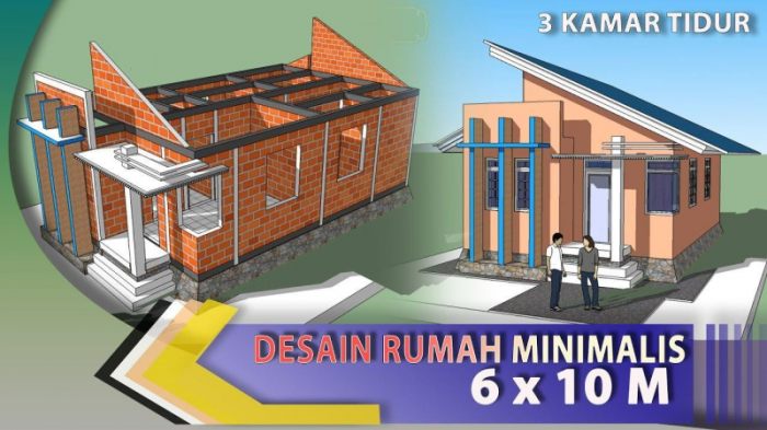 Desain rumah lebar 6 meter panjang 10 meter
