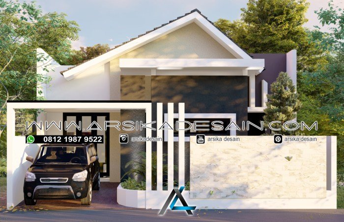 Desain rumah lebar 9 meter 1 lantai