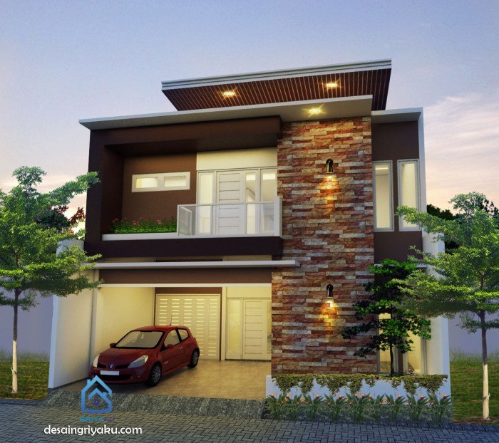 Desain rumah 8x15 1 lantai