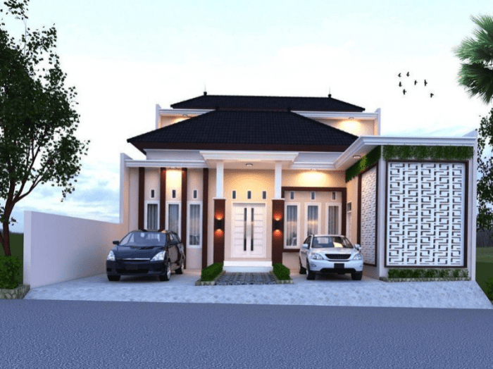 Desain rumah 5x12 satu lantai