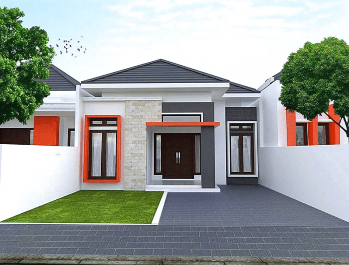 Desain rumah 5x12 satu lantai