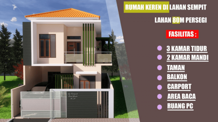 Desain rumah ukuran 8 x 10 meter