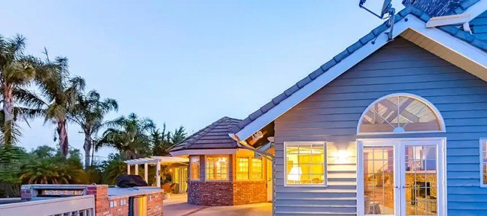 Desain rumah warna biru langit