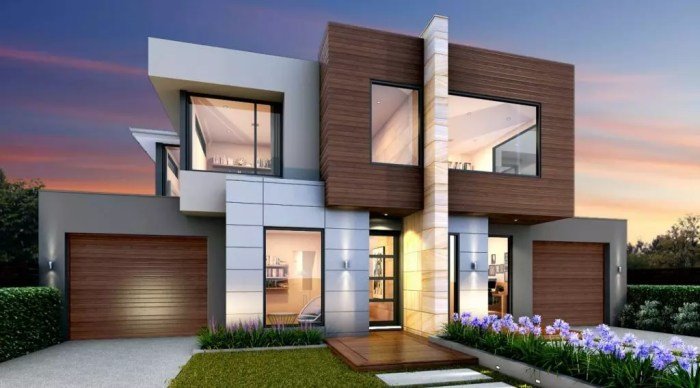 Desain rumah modern minimalis 2 lantai