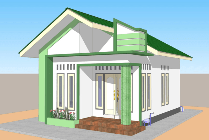 Desain rumah 5x7 2 lantai