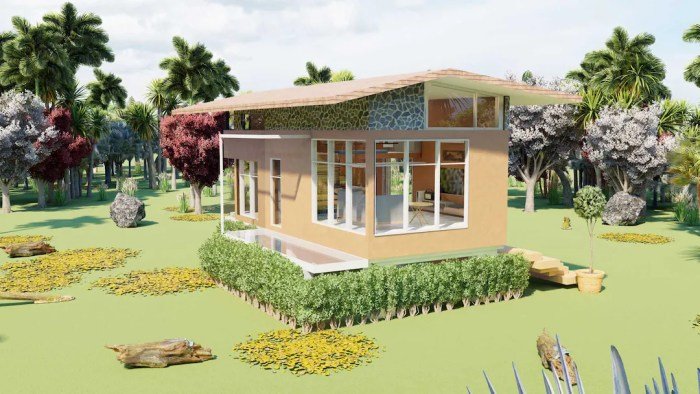 Desain rumah ukuran 4x10 meter 1 lantai