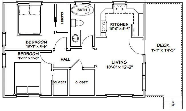 Garage plans bedroom house bath plan bathroom small adu car bed floor 1000 ideas main two lovely simple houseplans pro