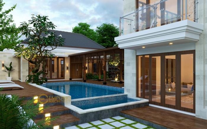 Desain rumah model villa bali