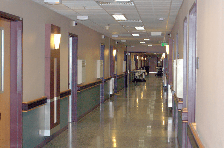 Hospital architecture green 3d modern architectural healthcare