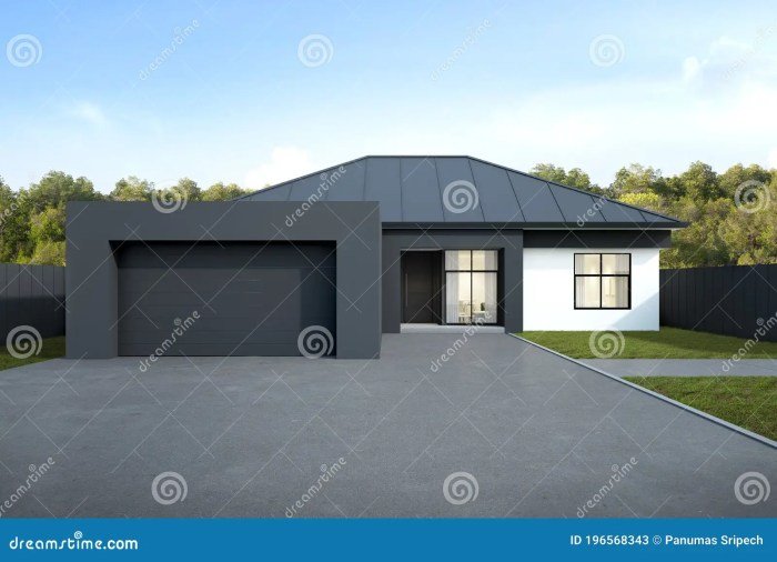 Desain rumah garasi belakang