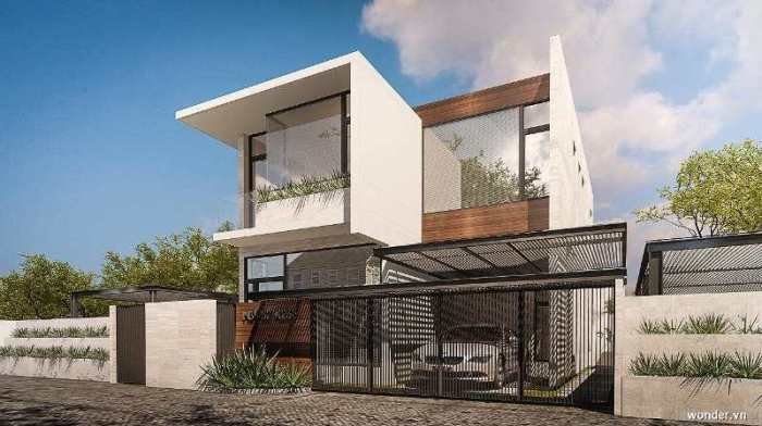 Desain rumah minimalis modern 2 kamar tidur