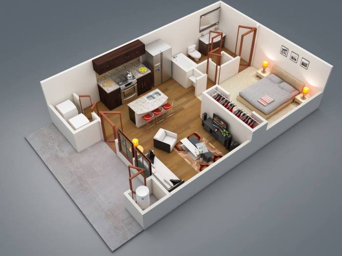 Desain rumah 1 kamar