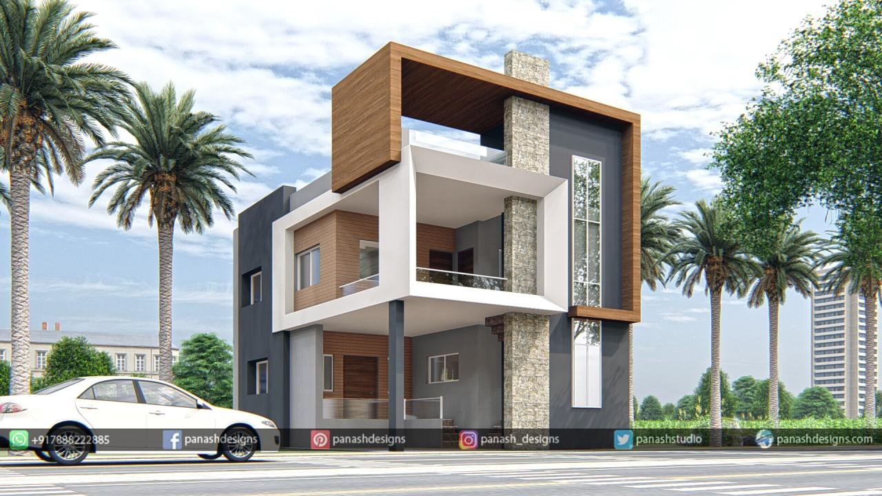 House 1800 sq ft floor plan indian plans modern kerala square feet roof area exterior ground sloping style details stair