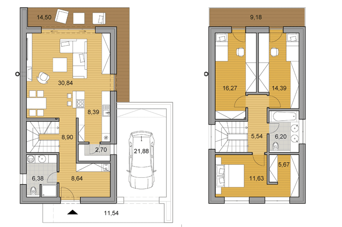 Desain rumah 50 meter 2 lantai
