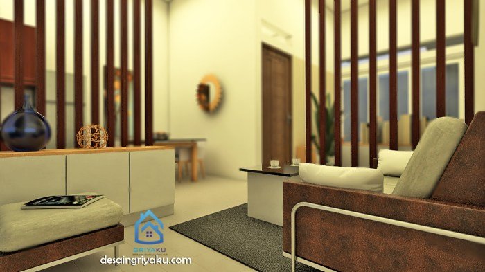 Desain rumah 8x15 1 lantai