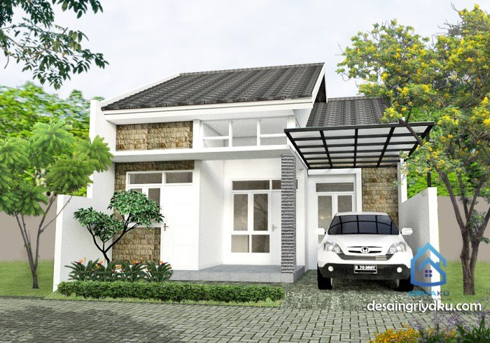 Desain rumah 15 x 15 1 lantai