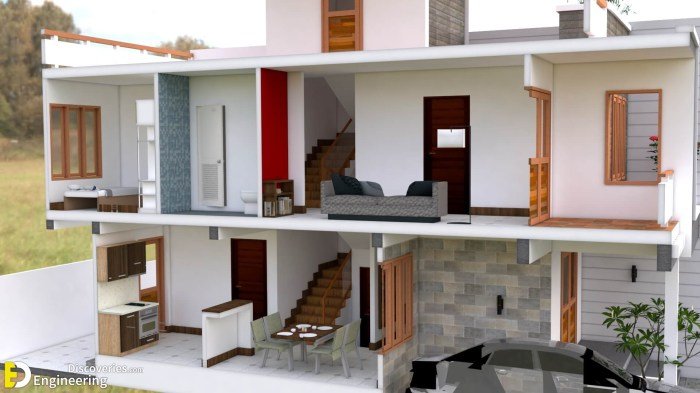 Desain rumah ukuran 4x15 meter 1 lantai