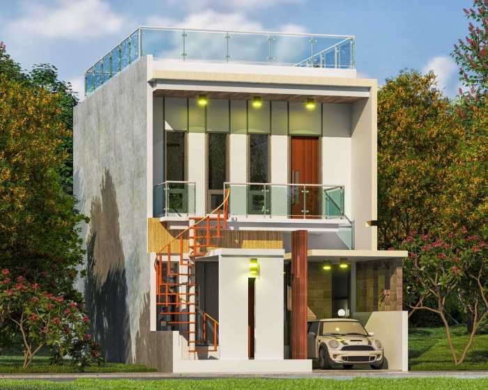 Desain rumah minimalis 2 lantai rooftop
