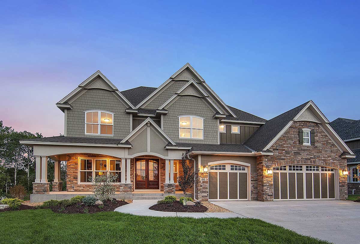 Desain rumah tinggal 2 lantai